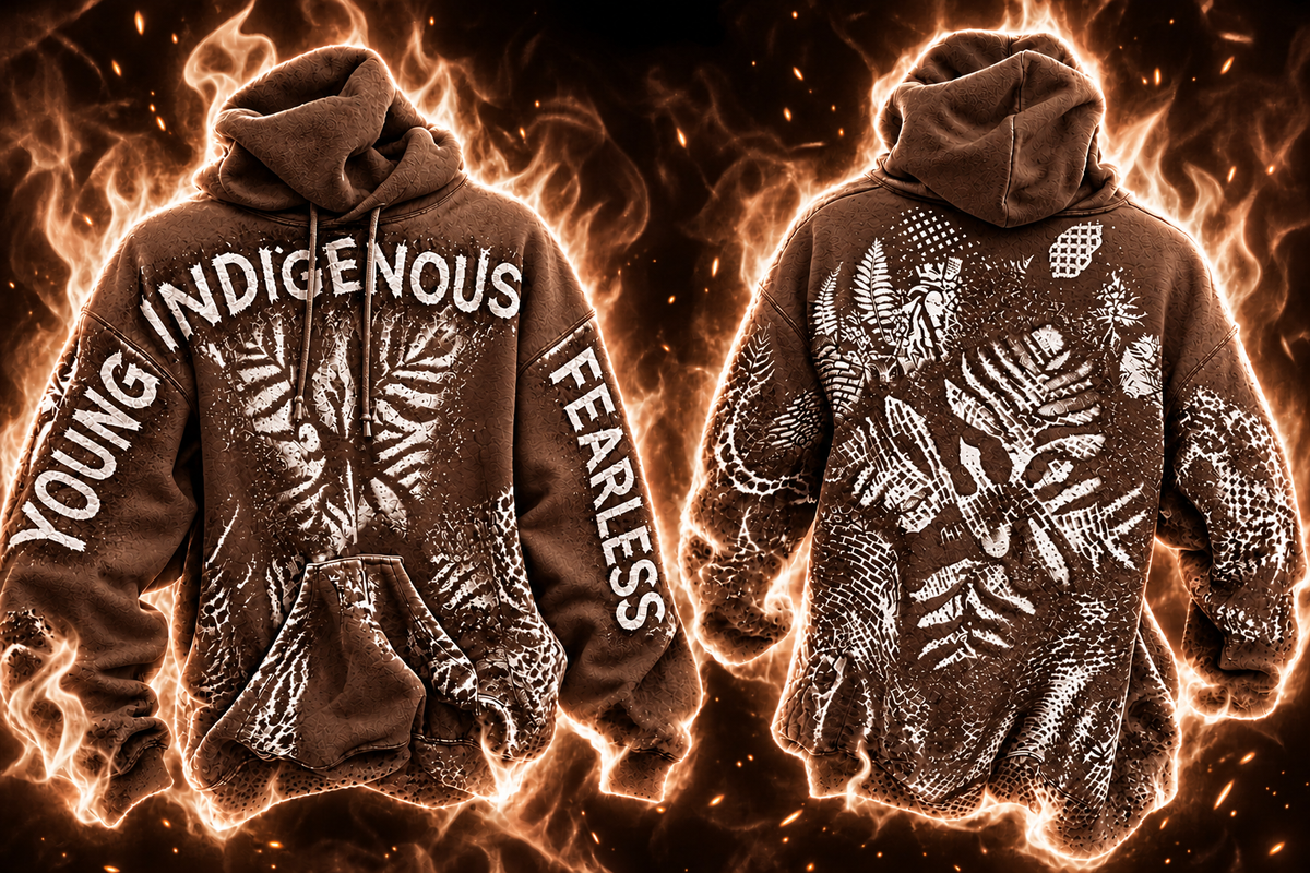 **PREORDER NOW AVAILABLE** Young. Indigenous. Fearless. Hoodie.