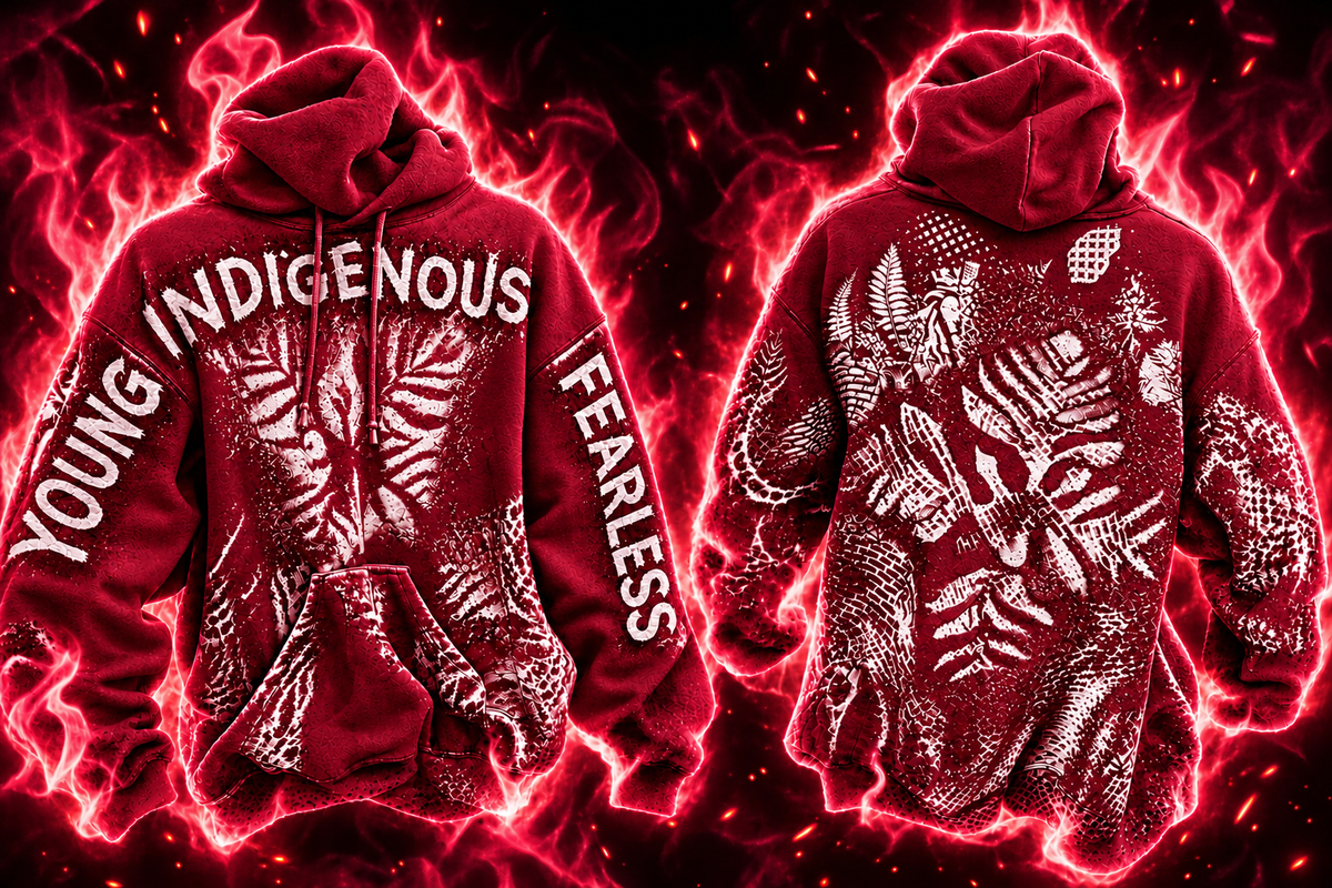 **PREORDER NOW AVAILABLE** Young. Indigenous. Fearless. Hoodie.