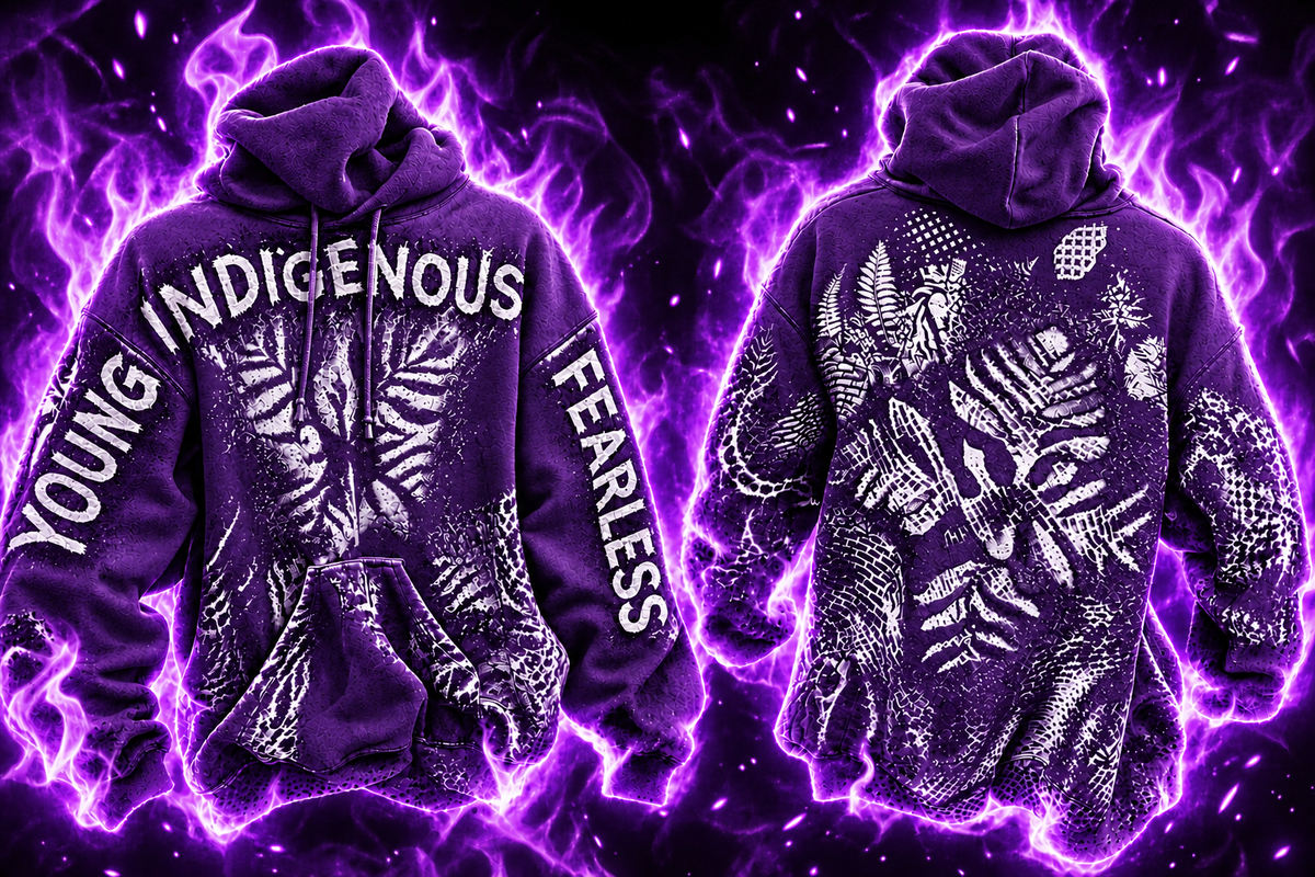 **PREORDER NOW AVAILABLE** Young. Indigenous. Fearless. Hoodie.