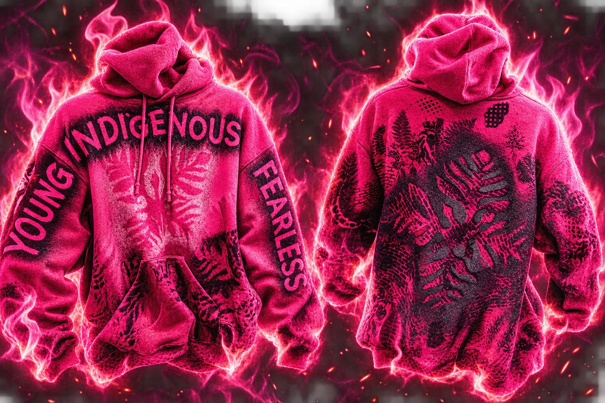 **PREORDER NOW AVAILABLE** Young. Indigenous. Fearless. Hoodie.