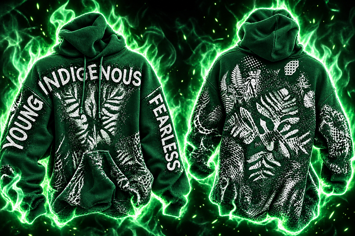 **PREORDER NOW AVAILABLE** Young. Indigenous. Fearless. Hoodie.