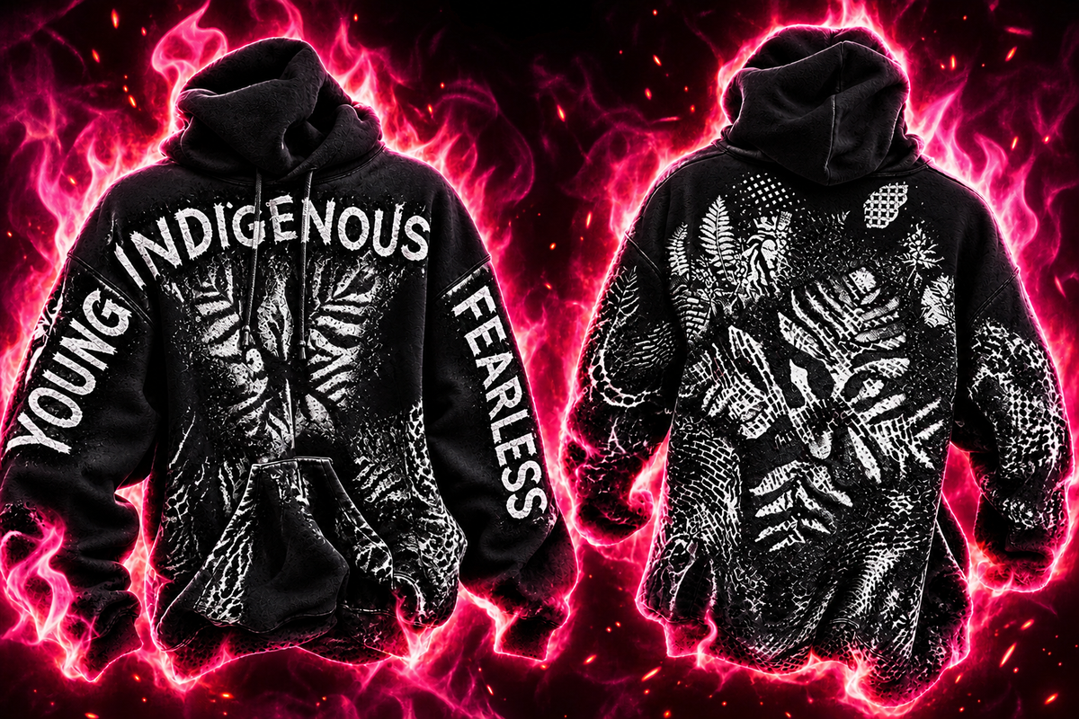**PREORDER NOW AVAILABLE** Young. Indigenous. Fearless. Hoodie.